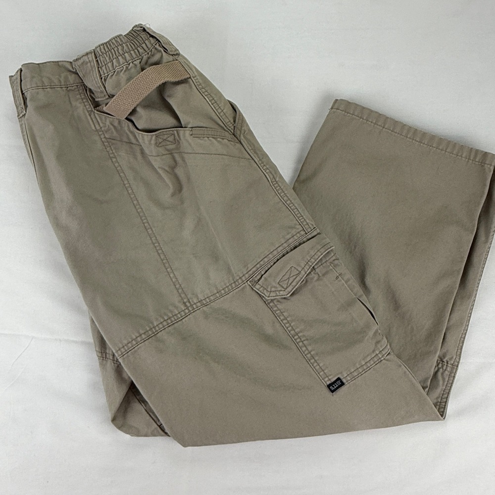 5.11 Tactical Mens Cotton Canvas‎ Cargo Pants Khaki Tan Work 38x30 74251